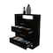 Tuhome Continental Dresser, Superior Top, Four Drawers, One Shelf, Black CLW5568 - alternate 4